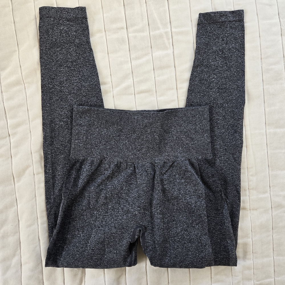 High-Waist Heathered Gray Leggings